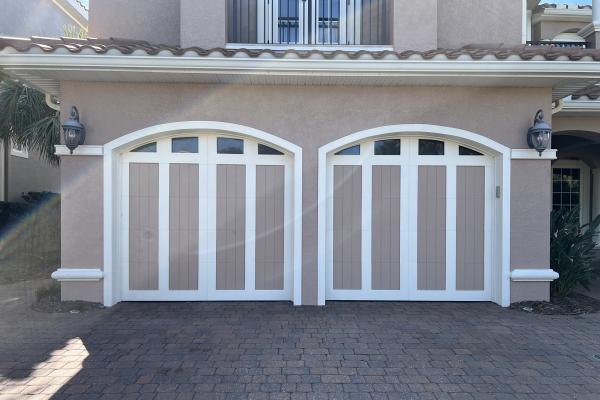  Raynor Custom Overlay Garage Doors installed by ABS Garage Doors in Palm Coast, Florida