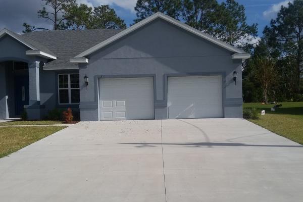 Single car raised short panel garage doors